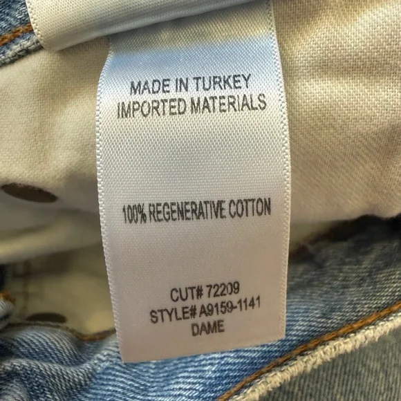 Agolde Dame High Rise Wide Leg Denim Jeans — Size 25 - Picture 7 of 7